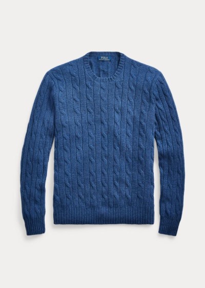 Sueter Polo Ralph Lauren Hombre Azul Marino - Cable-Knit Cashmere - ODHAR9785